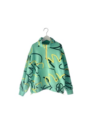 【MIN-NANO×frankygrow】ALL-OVER PATTERED HALF ZIP SWEATSHIRT / 2