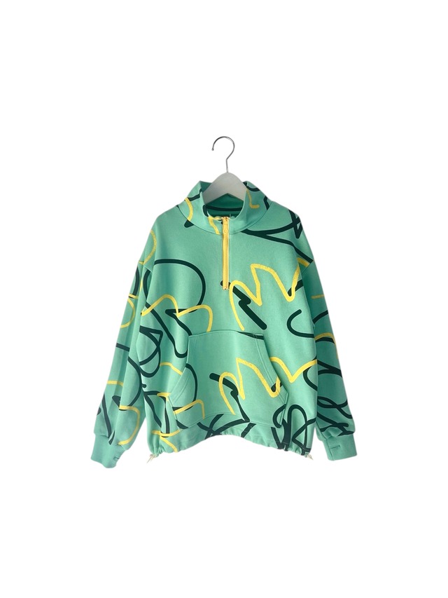 【MIN-NANO×frankygrow】ALL-OVER PATTERED HALF ZIP SWEATSHIRT / 2