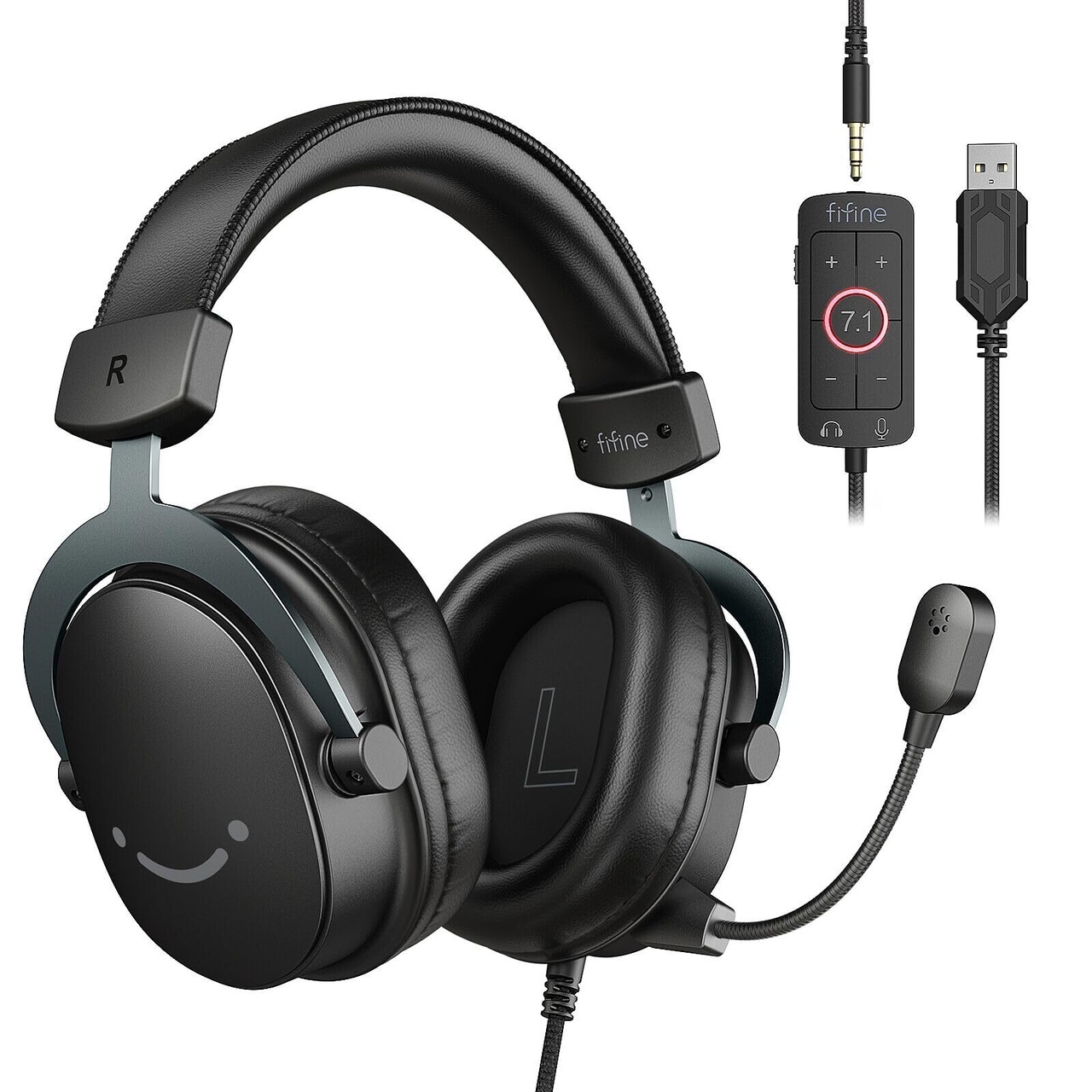 新着商品】FIFINE ゲーミングヘッドセット 7.1サラウンドサウンド 有線 