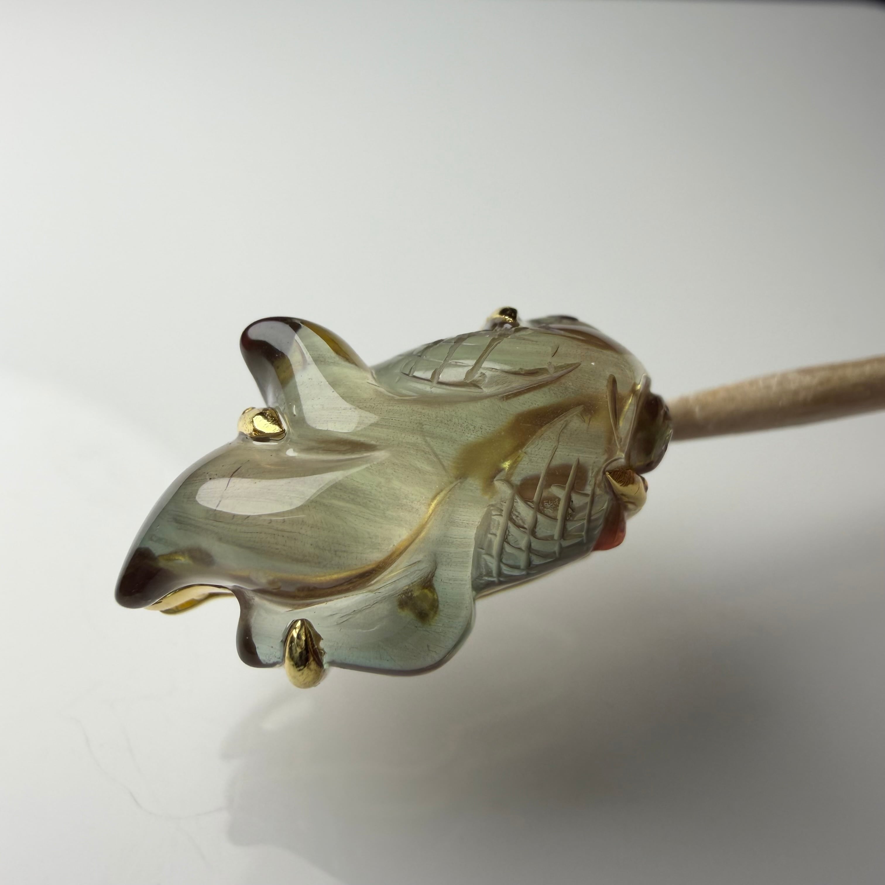 no.D1 アンデシン金魚 ペンダントトップ兼ブレスチャーム