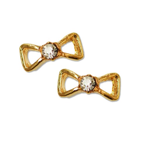 ネイルジュエリー ジュエルリボン ゴールド 2個入りMP0064 /jewel rich gold 9ｍｍ×4ｍｍ