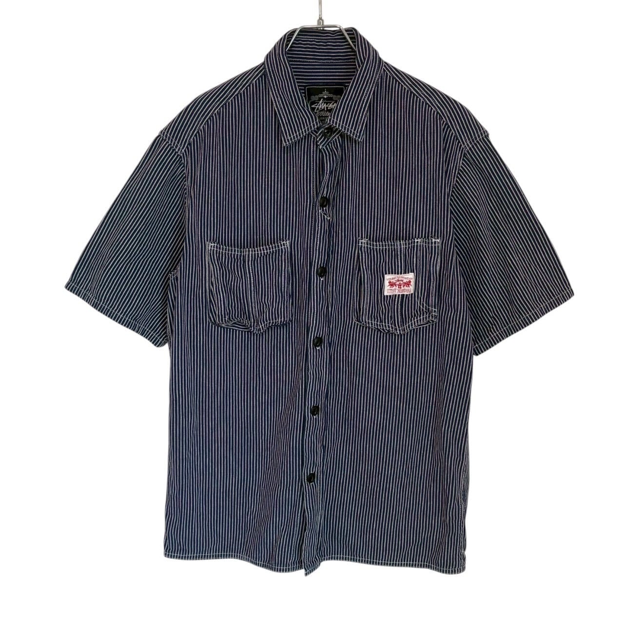 stussy ステューシー 半袖シャツ M バックロゴ 刺繍ロゴ | 古着屋SAKASHITA