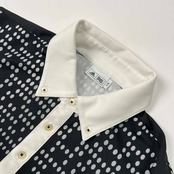 adidas GOLF アディダス ゴルフ 柄入り BD 半袖 ポロシャツ サイズ L /ブラック/メンズ