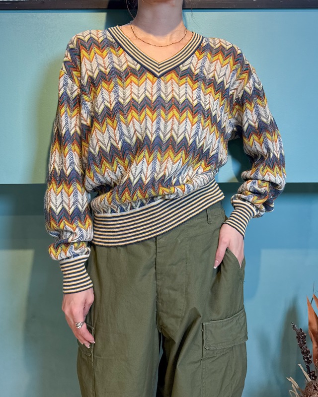 Used Chevron Pattern Summer L/S Knit