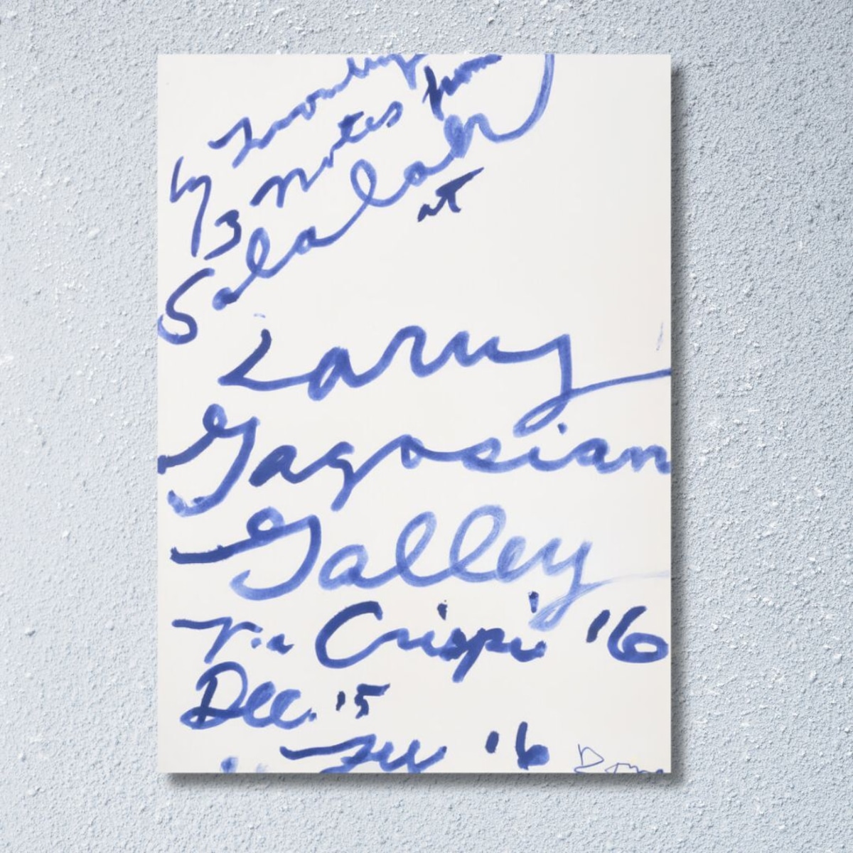 CY TWOMBLY - 「Three Notes from Salalah」 - オリジナル展覧会 