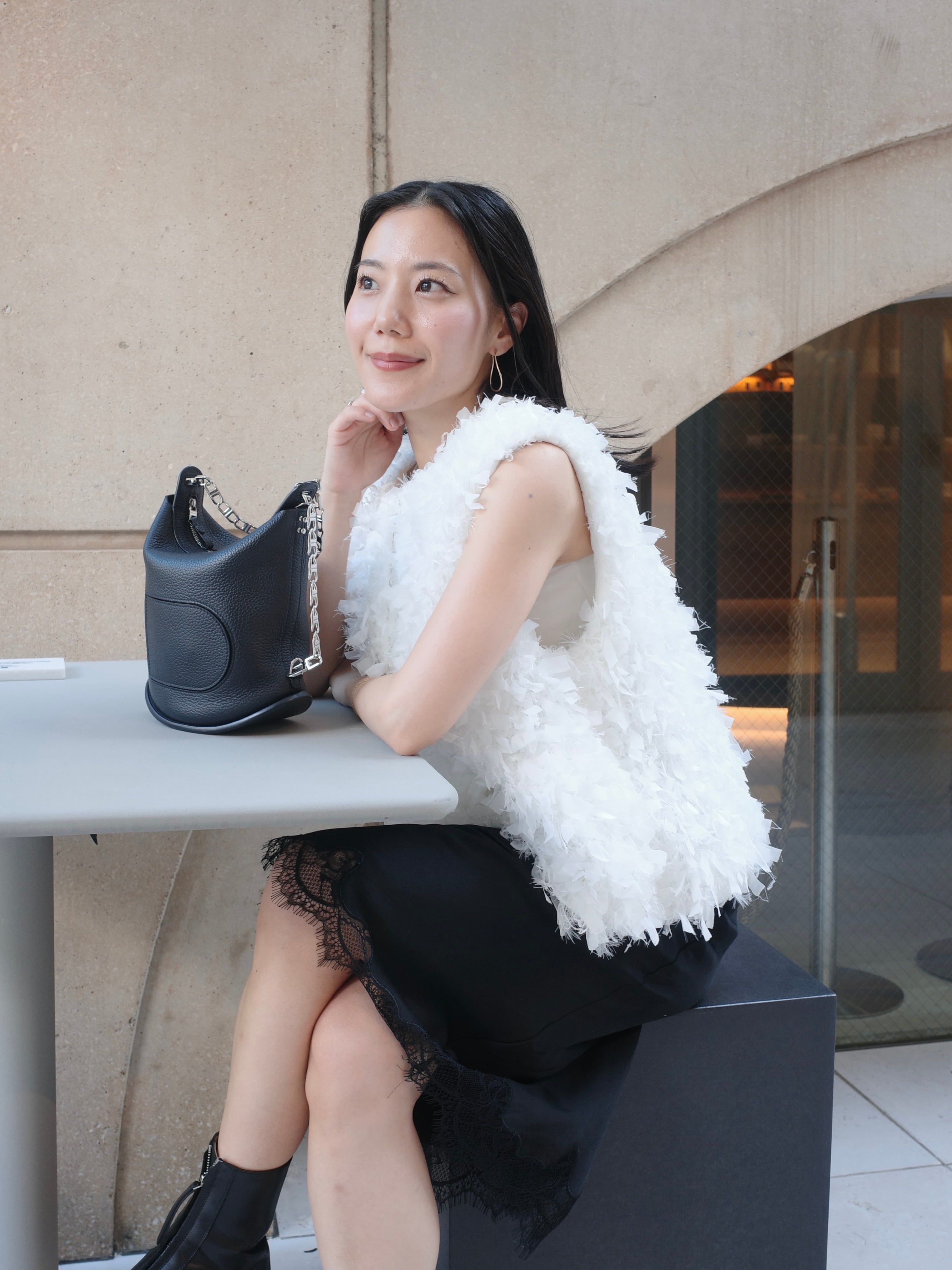 予約】sugar gilet / white (11月上旬発送予定) | HYEON