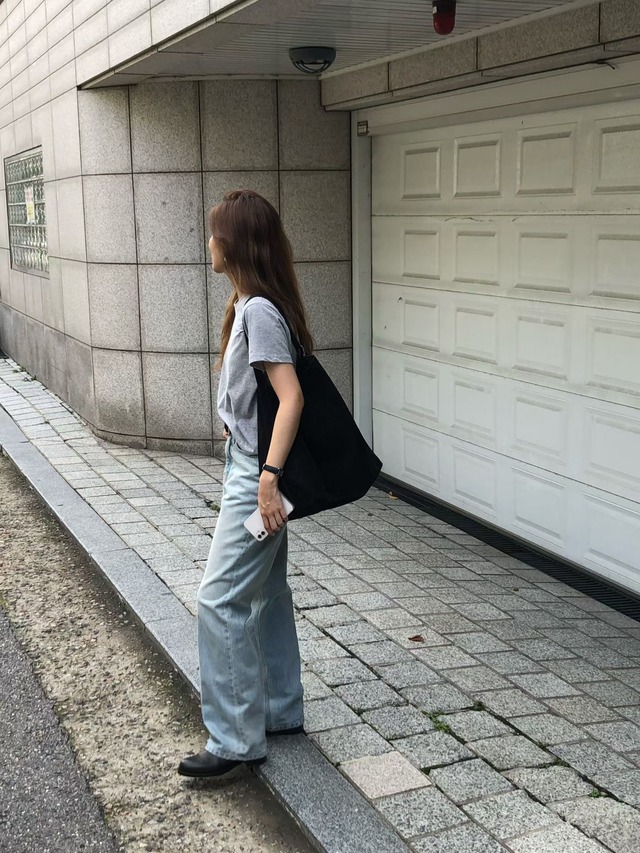 (予約) verveine / Brush cotton crop tee 4color