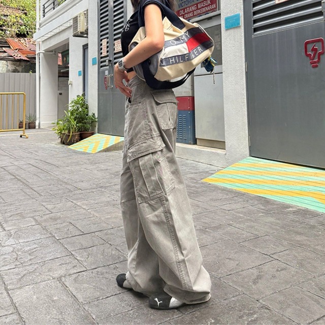 フェードツイルカーゴポケットパンツ 2col   R00608