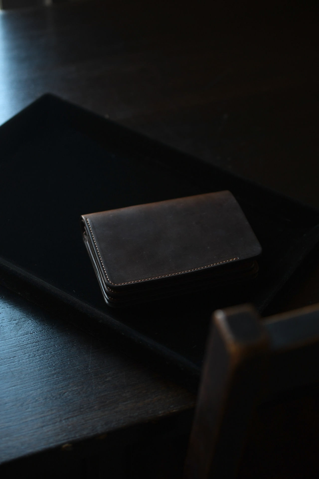 forme / Short Wallet - Cordovan Dark Cognac × DOUBLE Brown