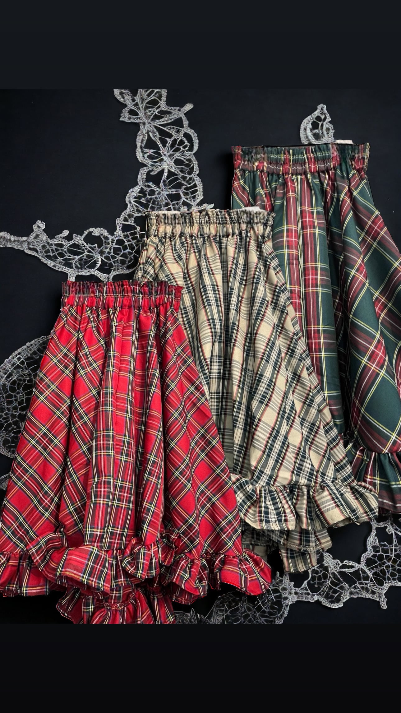 赤チェック スカート フリル コムデギャルソンCOMME des GARCONS