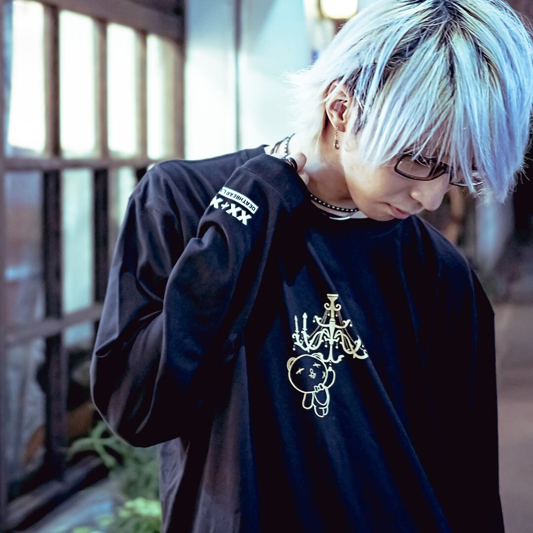 【chandelier】LONG SLEEVE T-SHIRTS【BLACK】