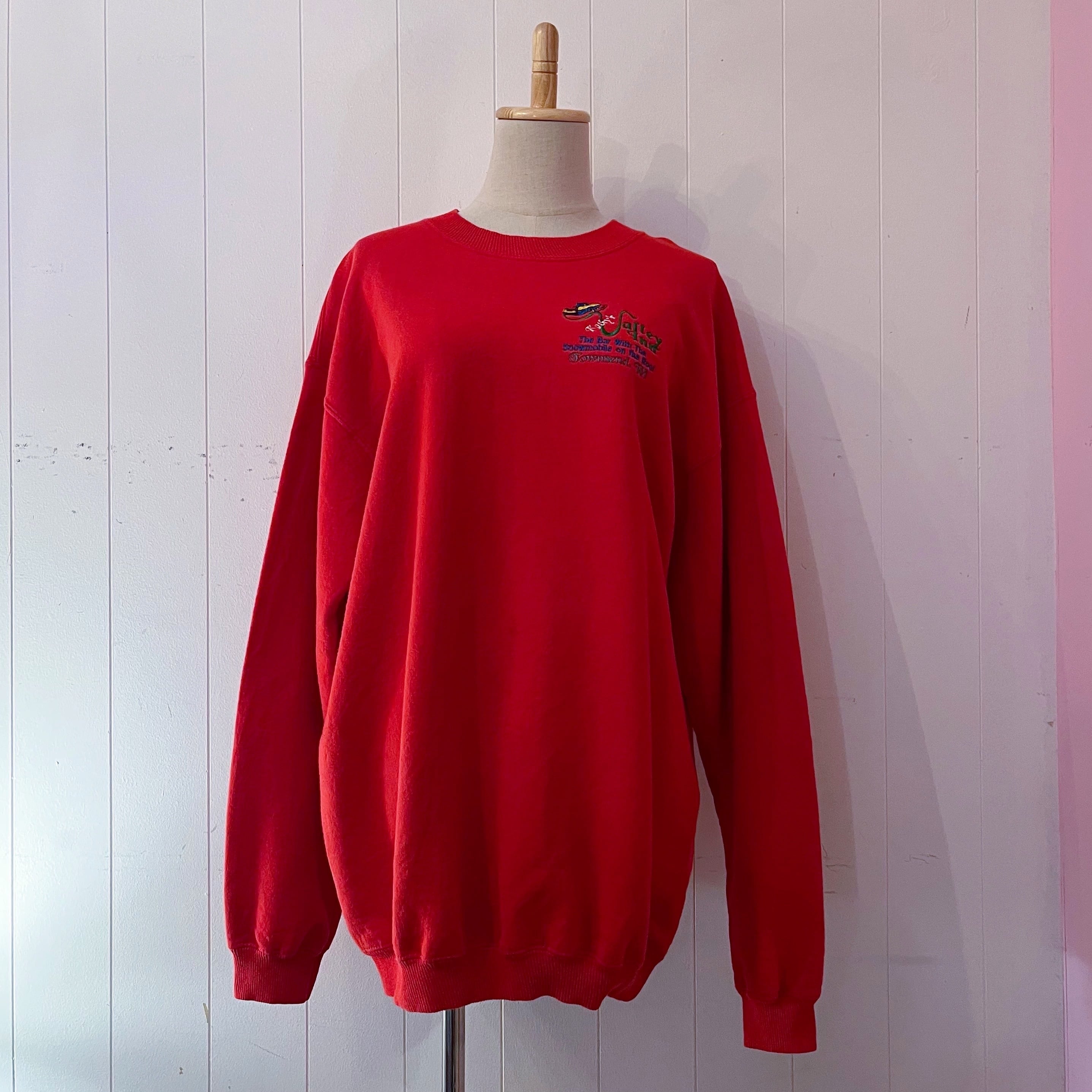 red heavy weight sweat