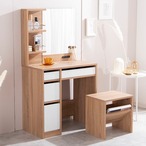 ドレッサーセット コンセント付き ドレッサー&スツールセット メイク ミラー 収納