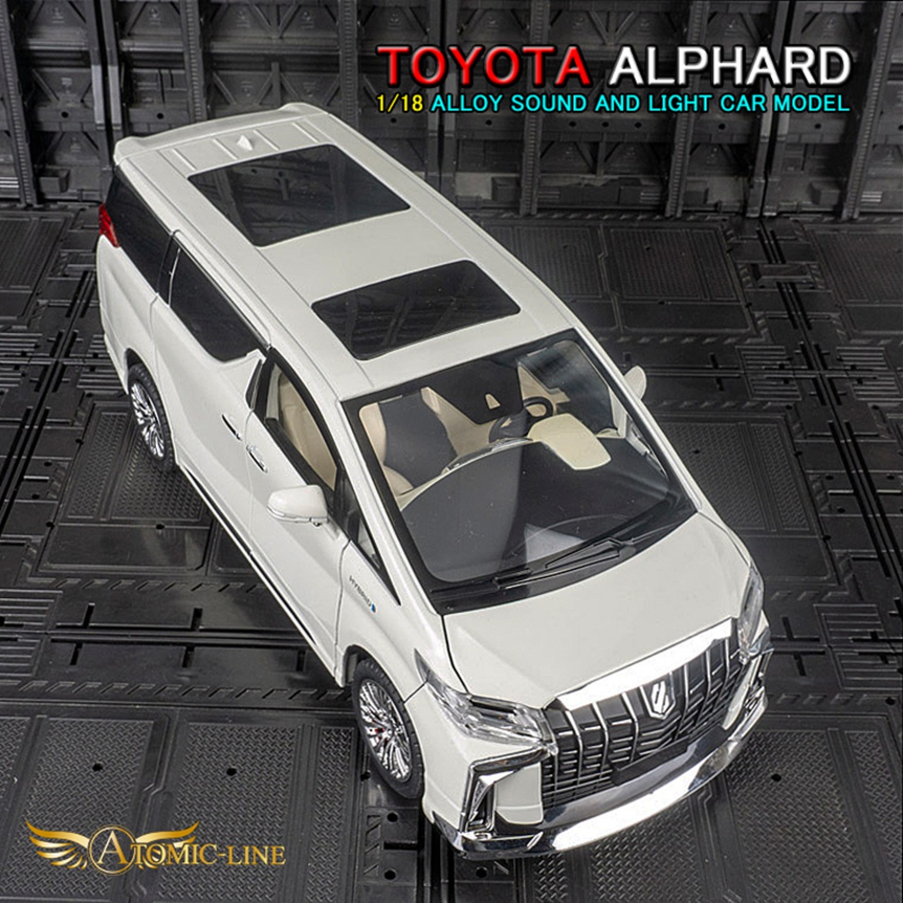 TOYOTA アルファード 1/18 ミニカー 全2色 ライト点灯 エンジンサウンド 合金モデル 模型 ジオラマ