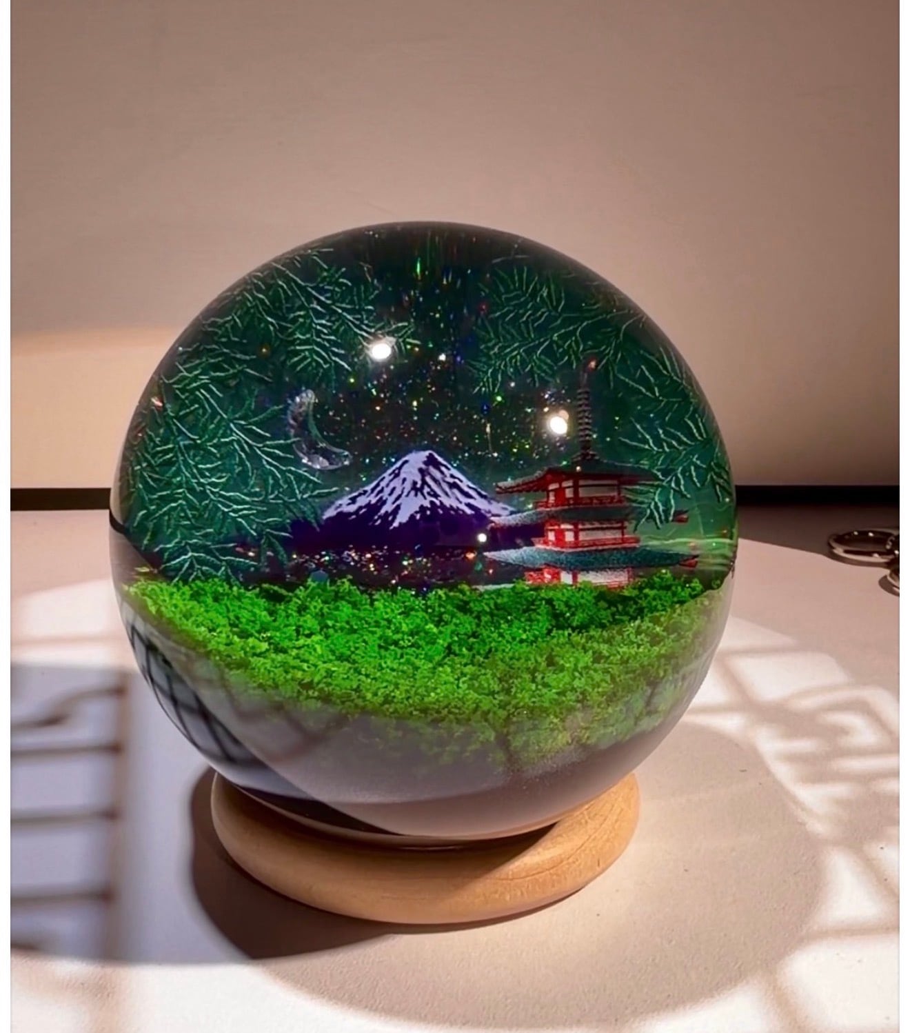 7cmオブジェ 新緑の新倉山浅間公園 | 絶景レジン®【ハンドメイド