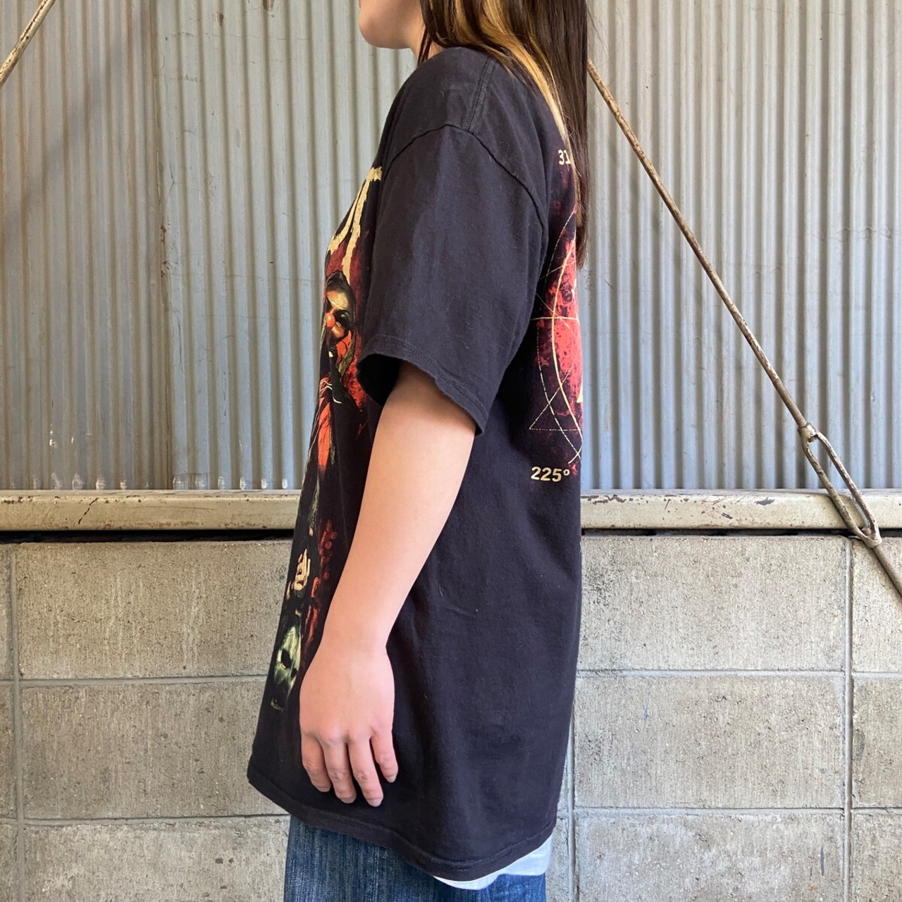 SLIPKNOT バンドTシャツ 両面プリント メンズL 古着 スリップノット 