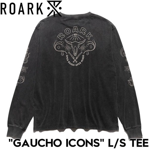 ROARK REVIVAL ロアーク リバイバル GAUCHO ICONS L/S TEE 長袖Tシャツ ロンT メンズ レディース コットン100% RLTJ1171-BLK 日本代理店正規品