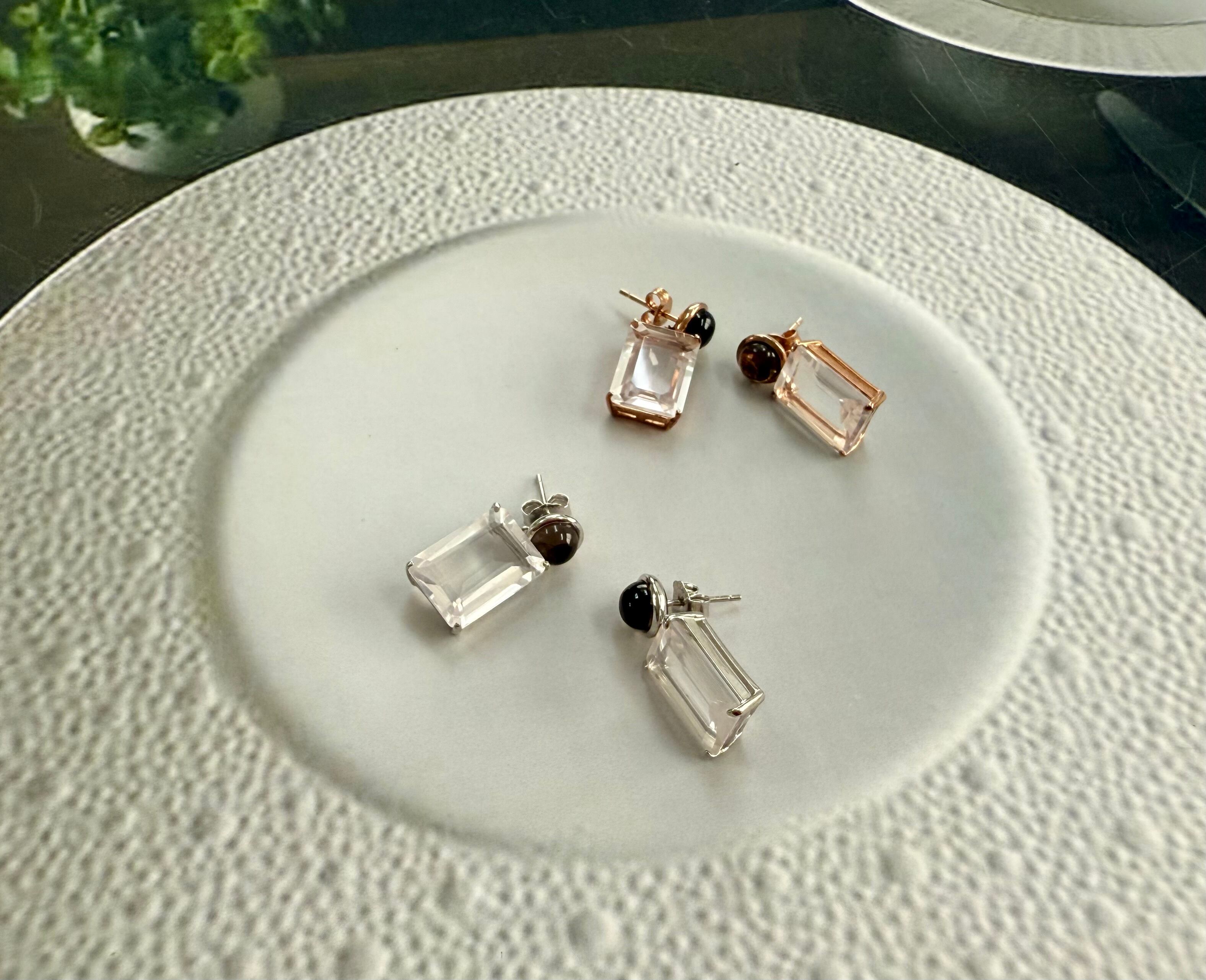 アールデコピアス/K18PG.WGコーティング | couleur&radian アールデコピアス/K18PG.WGコーティング | couleur&radian