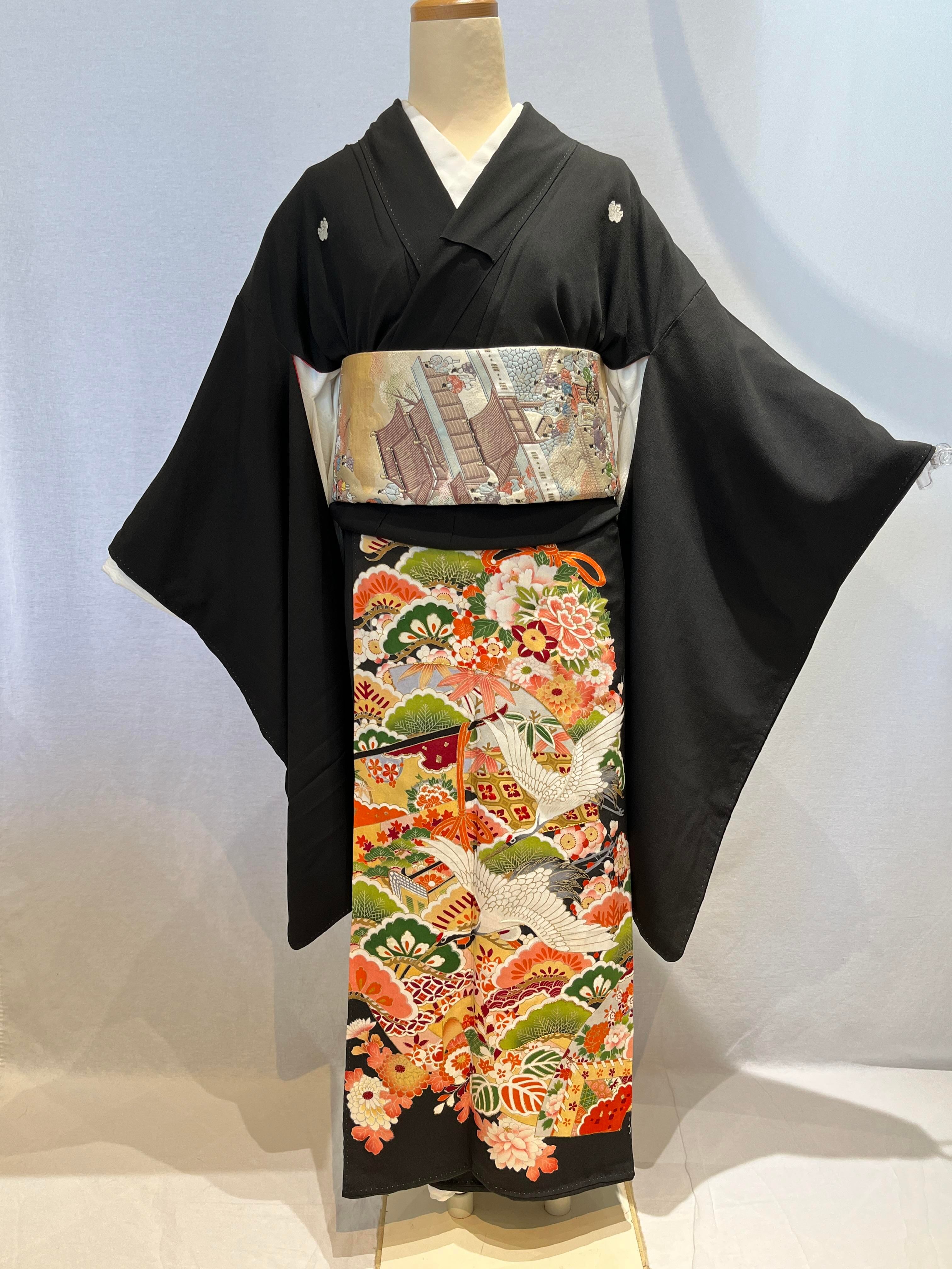 着物 留袖 アンティーク 五つ紋 希少価値 K388A 