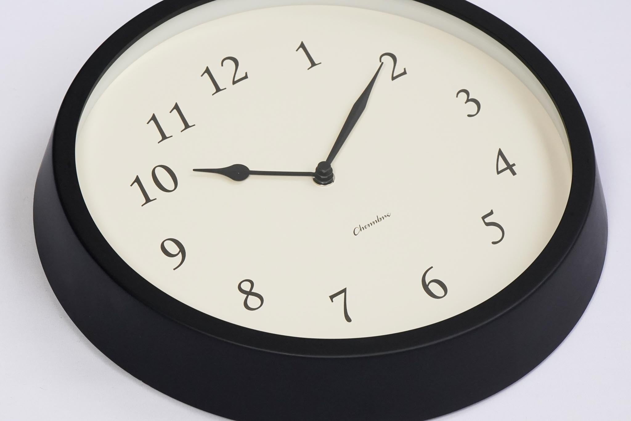 インターゼロ CHAMBRE シャンブル 電波掛け時計　日本製 NEW】電波時計 Clair CLOCK BLACK | シャンブル【CHAMBRE】by