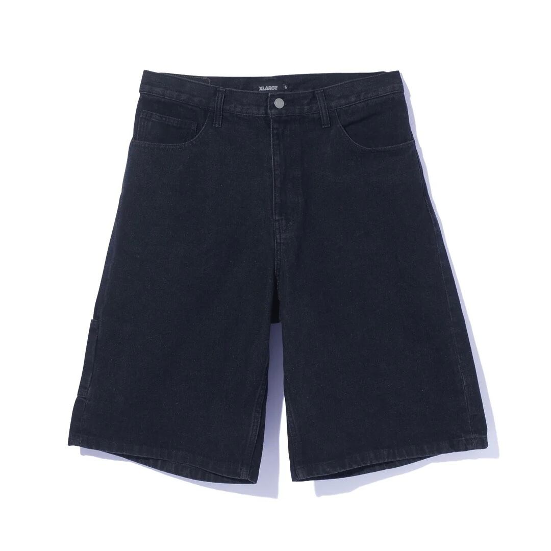 【残り1点】【XLARGE】STITCHED LOGO DENIM SHORTS / BLACK【エクストララージ】
