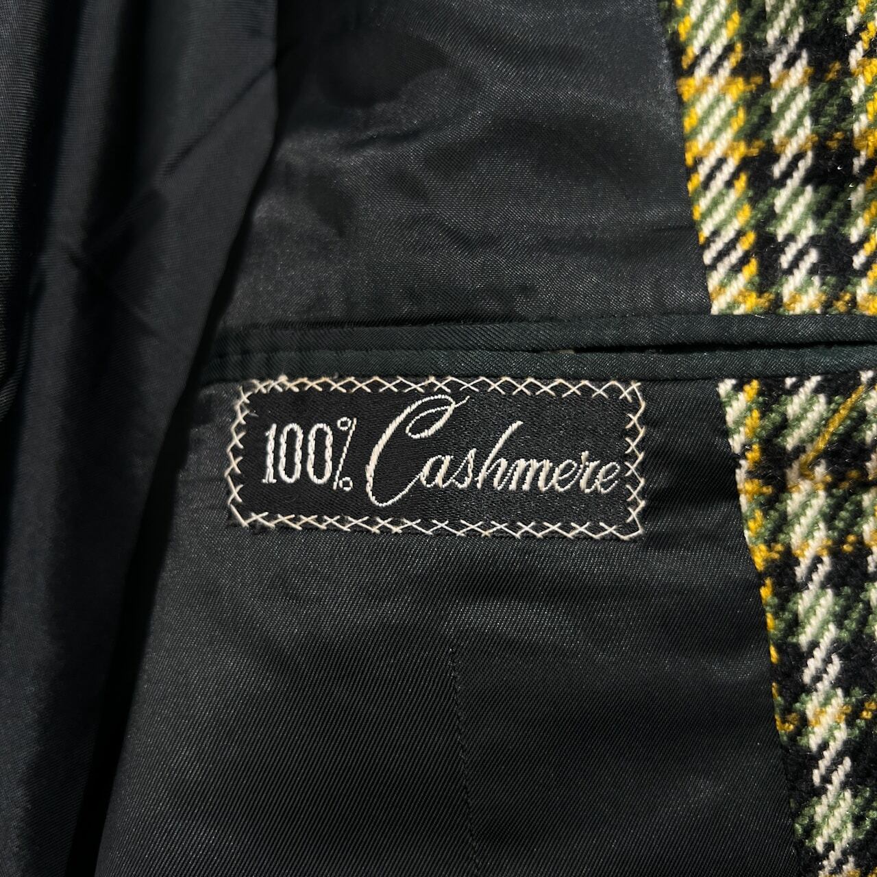 最高級 チェスターバリー 総カシミア ウール テーラードジャケット チェック柄 カシミヤ100％ Chester Barrie チェスターバリー 英国製 チェック柄