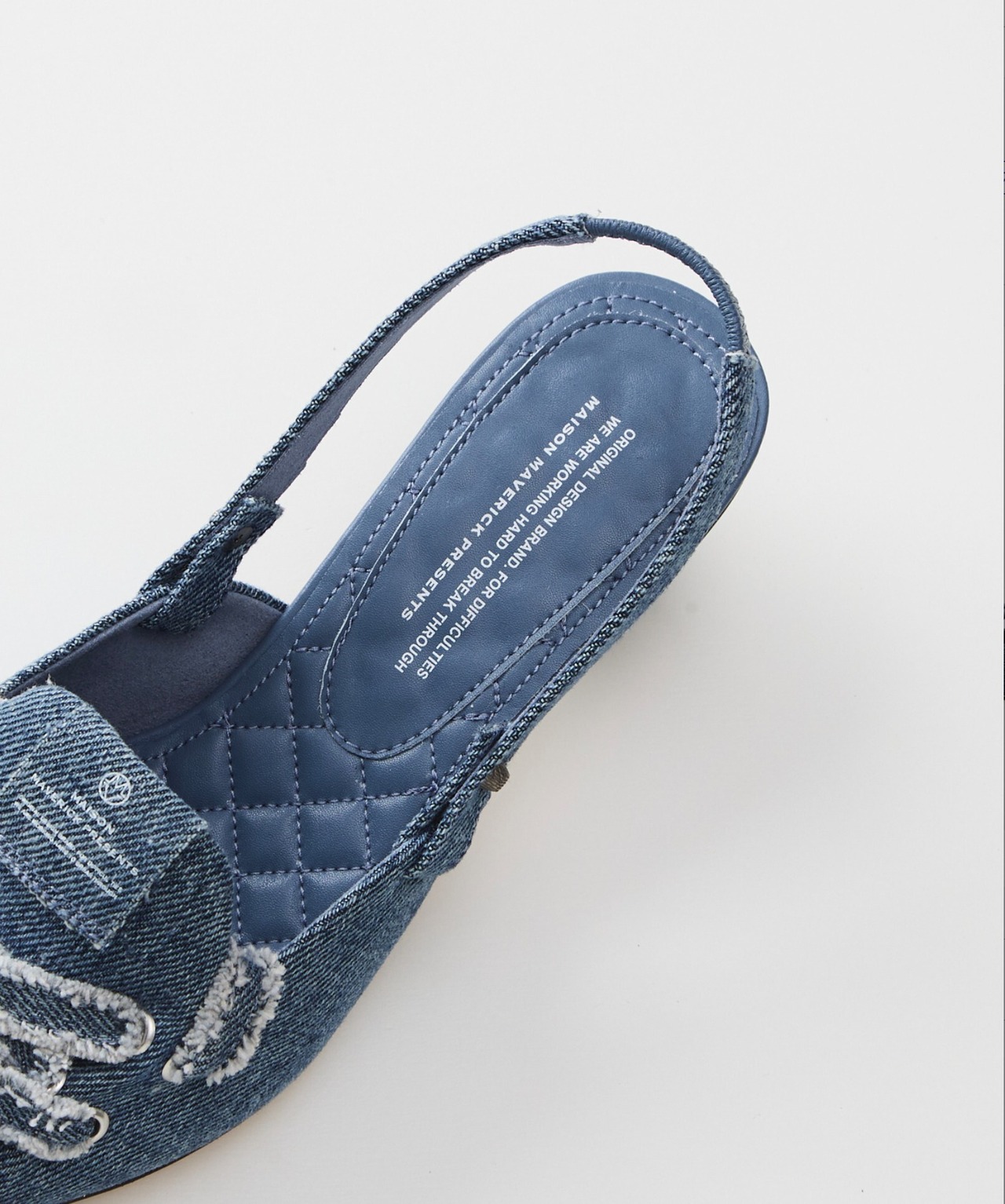 メゾンマベリックプレゼンツ　MAISON MAVERICK PRESENTS デニムレースアップヒールスニーカー