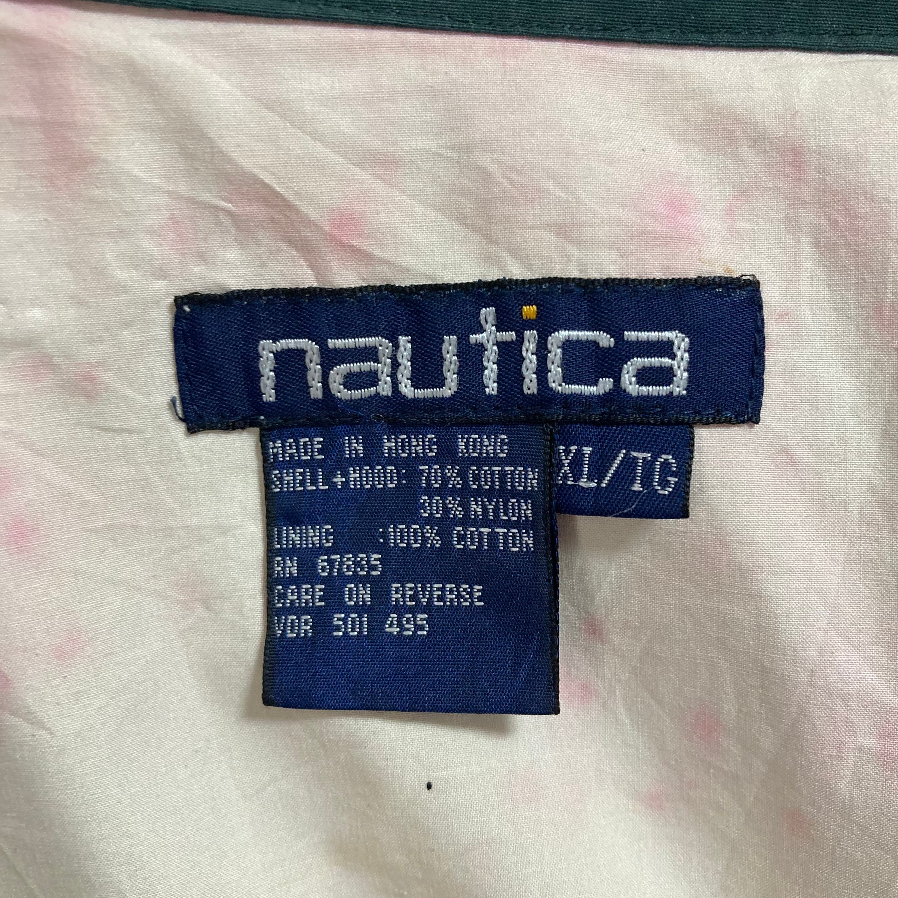 90s ノーティカ 刺繍ロゴ ナイロンジャケット アウター XL