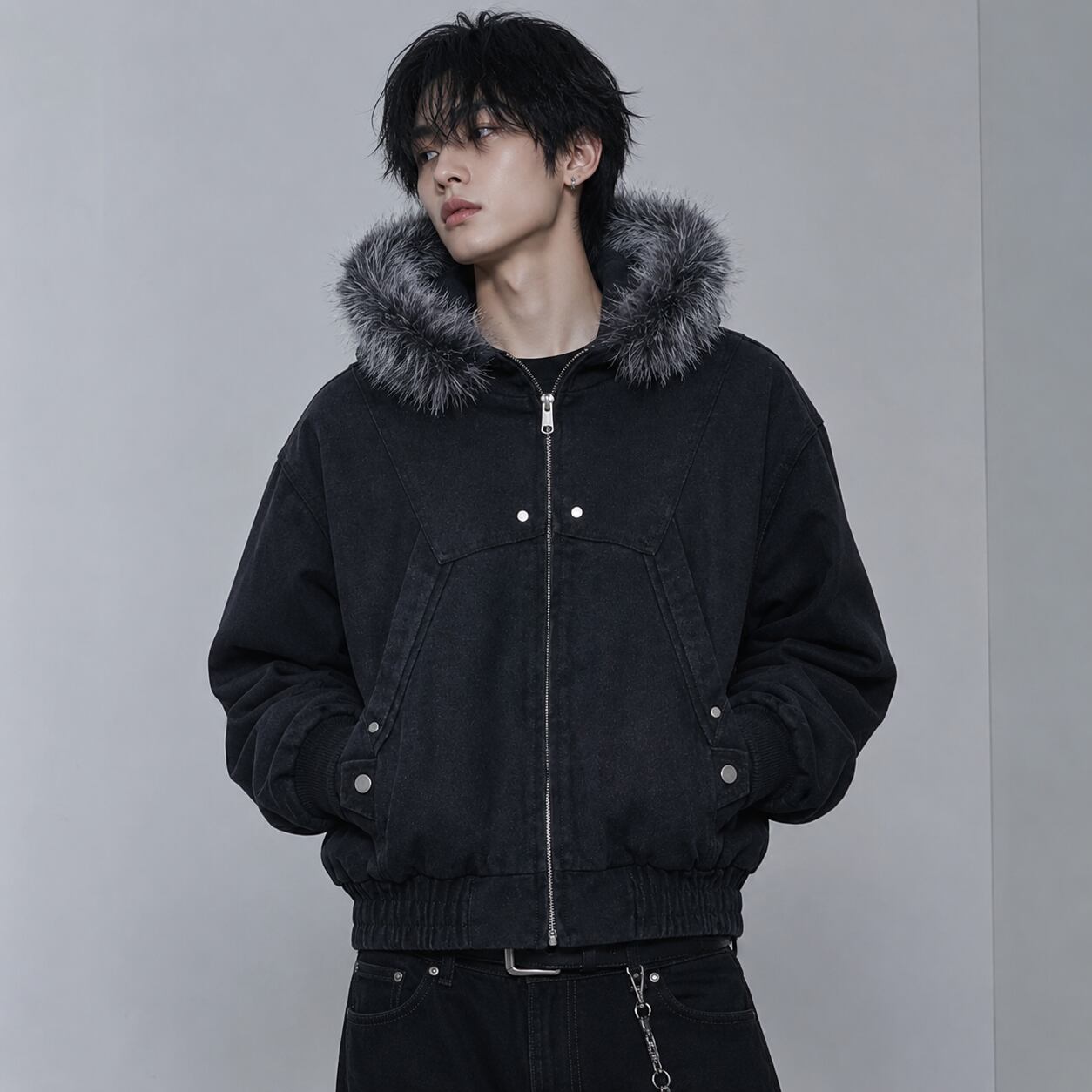 Fur Hoodie Jacket 0000