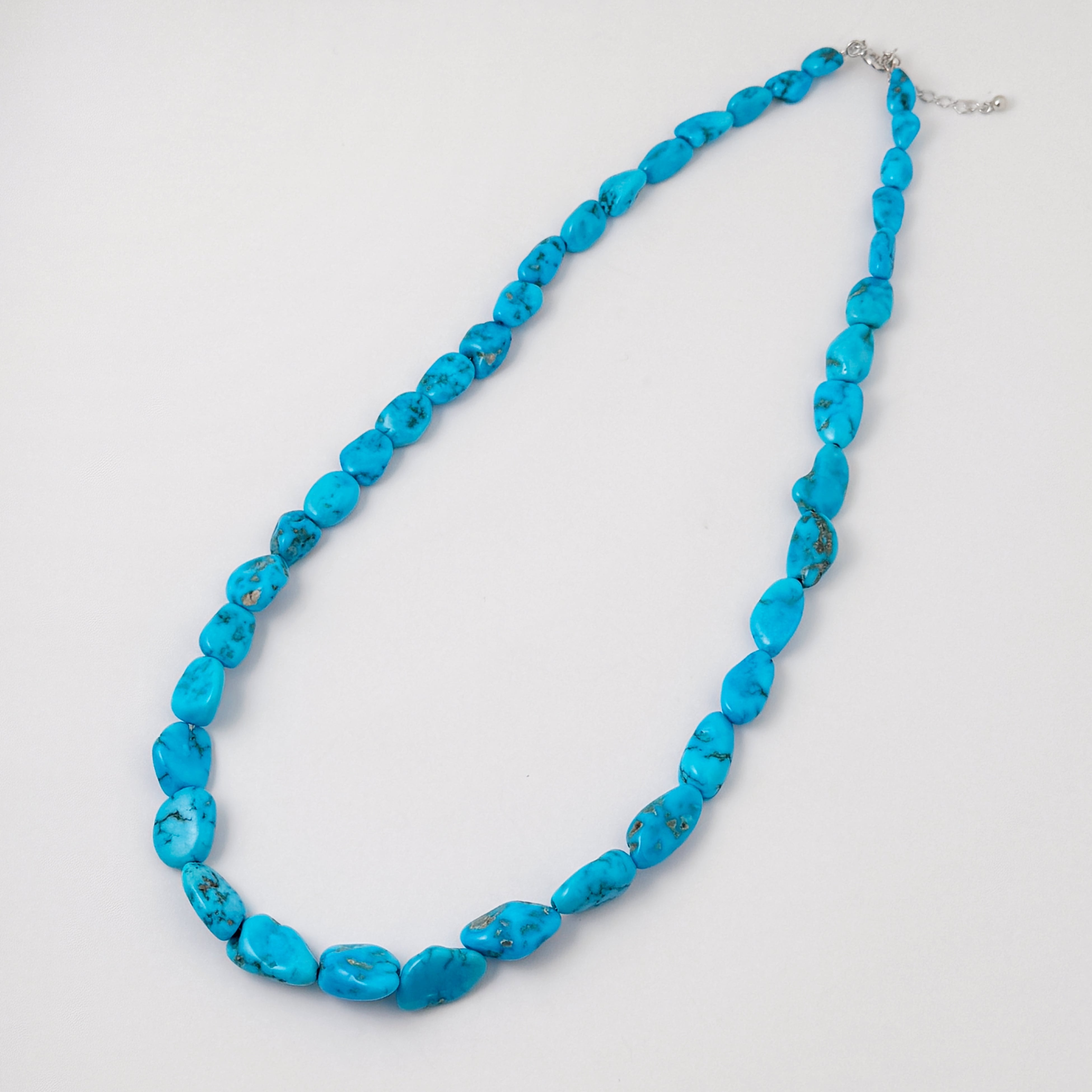 Lagoon Original スリーピングビューティー サイズグラデーション ターコイズ 一連 ネックレス 47cm