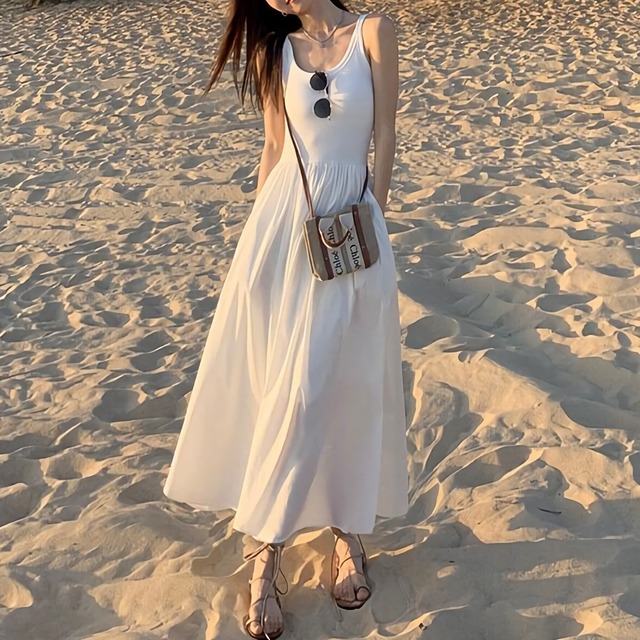 Knit Camisole Maxi One piece【S00292】