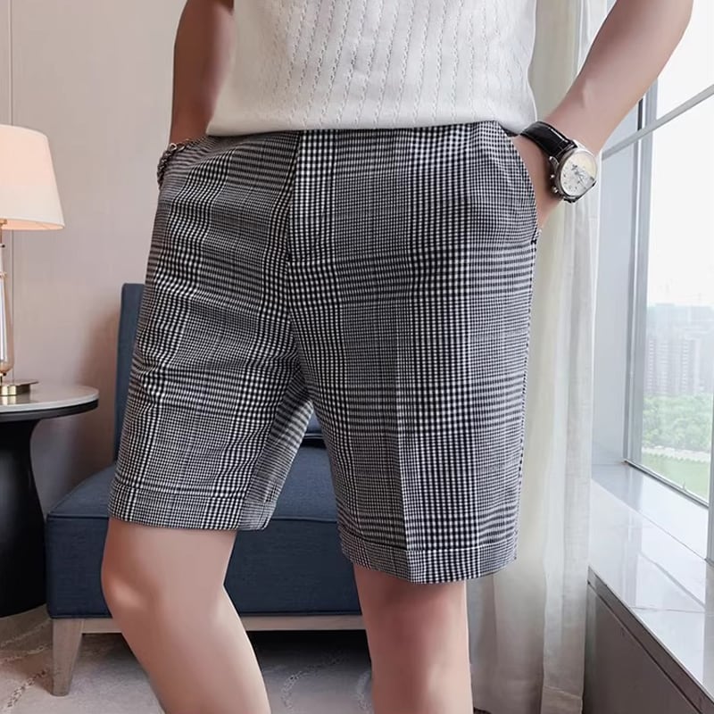 チェック柄 ハーフ丈 ショートパンツ 2color PA0415 | R-Base