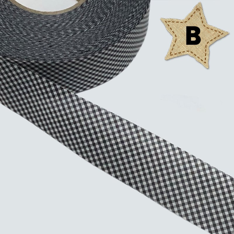30mm幅 10m】バイアステープ 平テープ フラットテープ ☆チェック