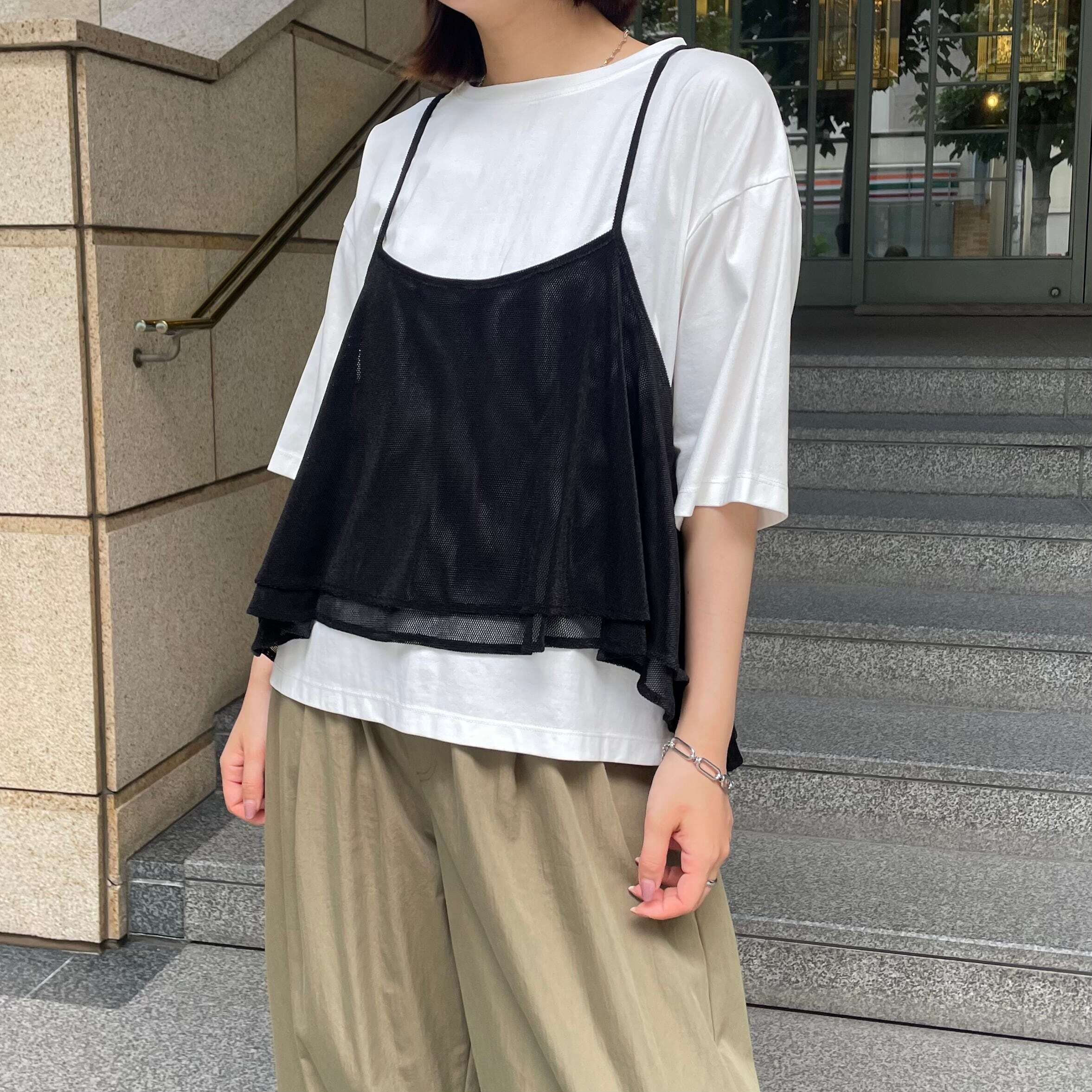 本日価格⭐︎ Anna Kerry アンナケリー メッシュベロアキャミソール Anna Kerry メッシュベロアキャミソール