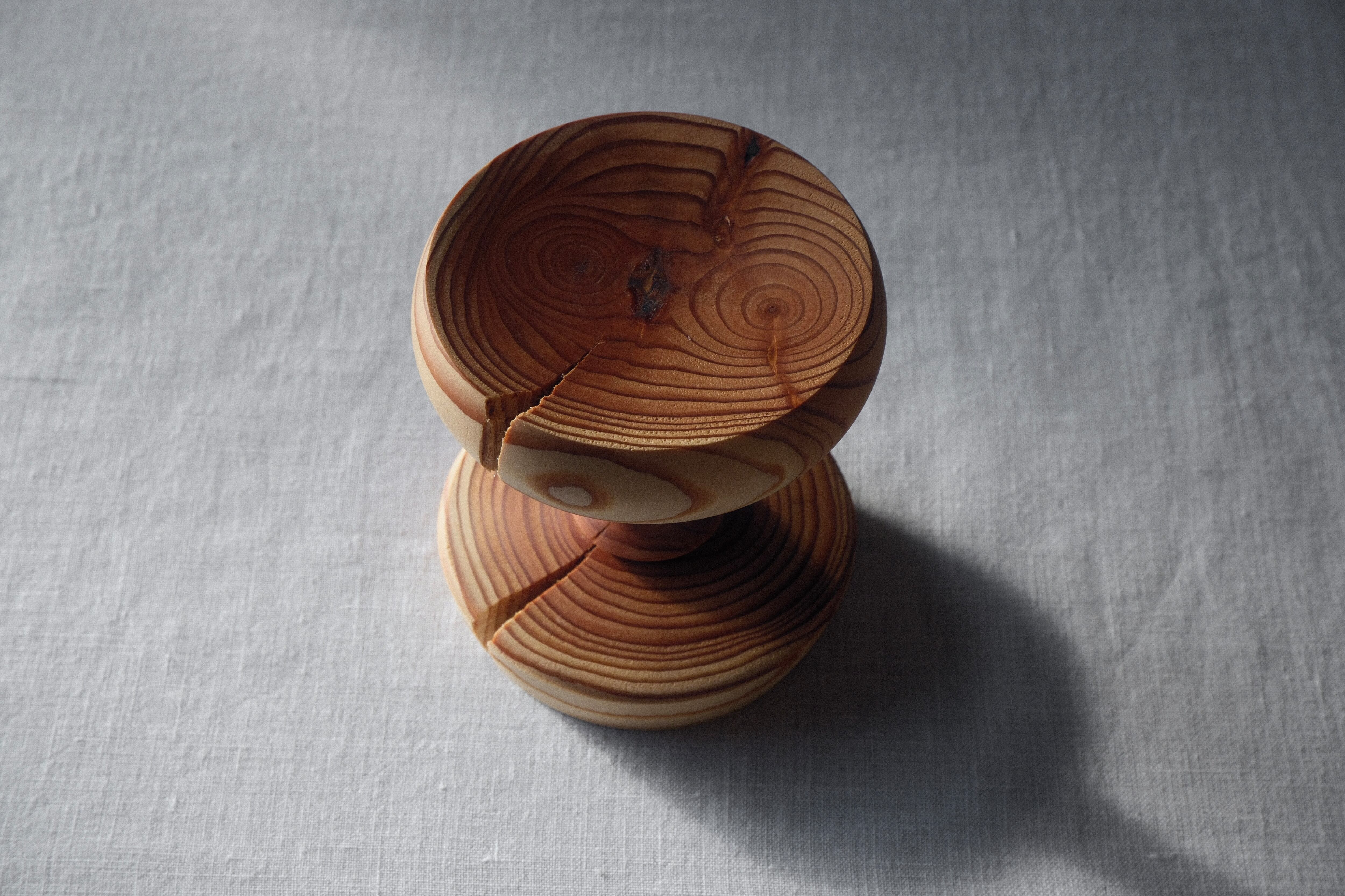 燭台 赤蝦夷松 80mm