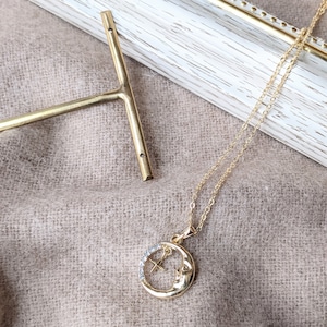 Moon&Star Gold Necklace