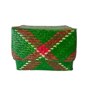Rectangular colourful basket M w24.5cm×14cm×h17cm四角カラフル蓋付き収納かご