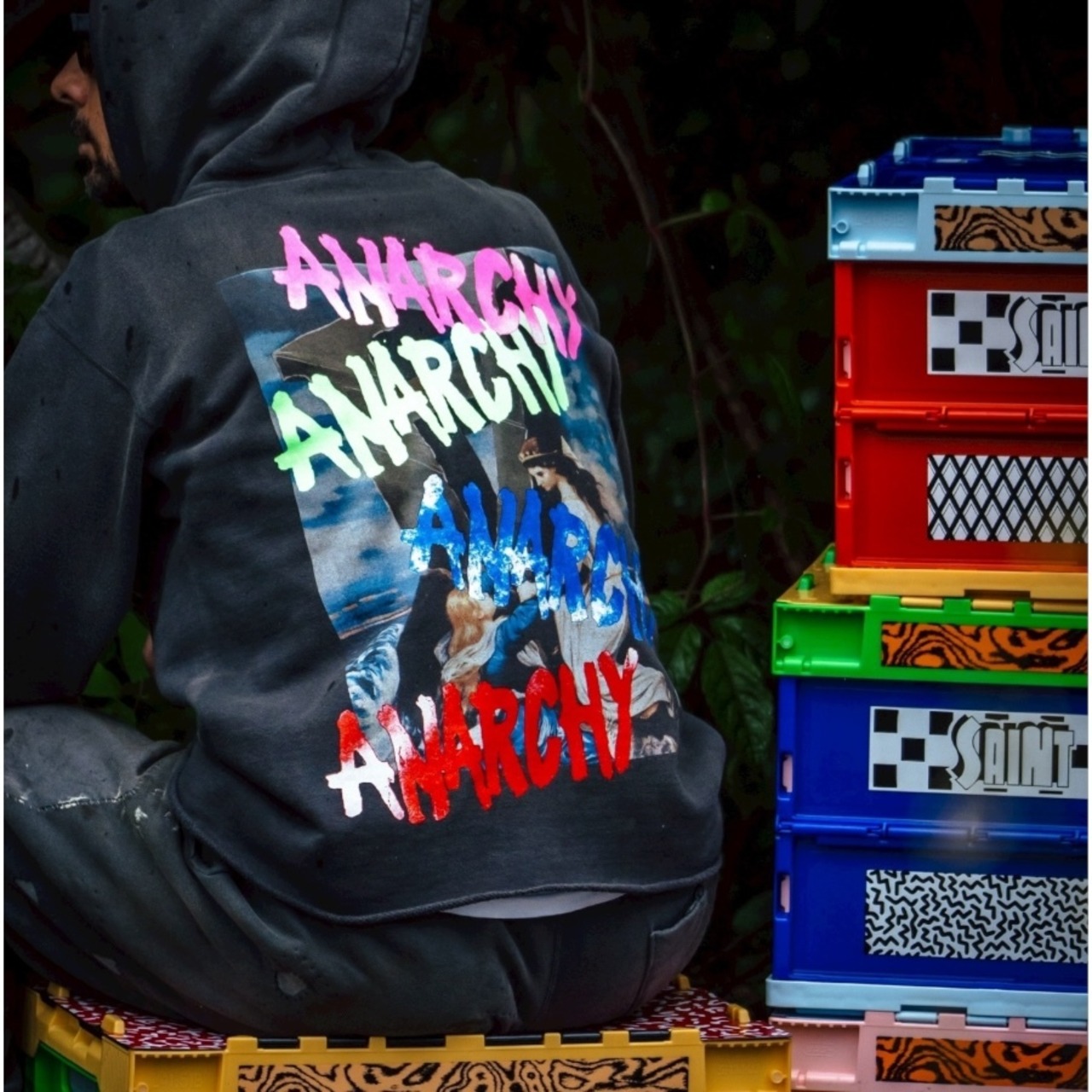 【SAINT Mxxxxxx】A-STMICHAM25054SM-HR1-0000-119/HOODIE/ANARCHY/BLACK - 5
