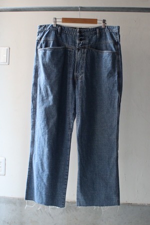 1990s MARITHE + FRANCOIS GIRBAUD denim Shuttle pants . size 36 .