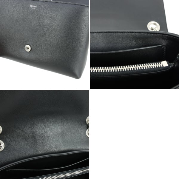 Used CELINE セリーヌ ヴィクトワール ミディアム トリオンフ ブラック