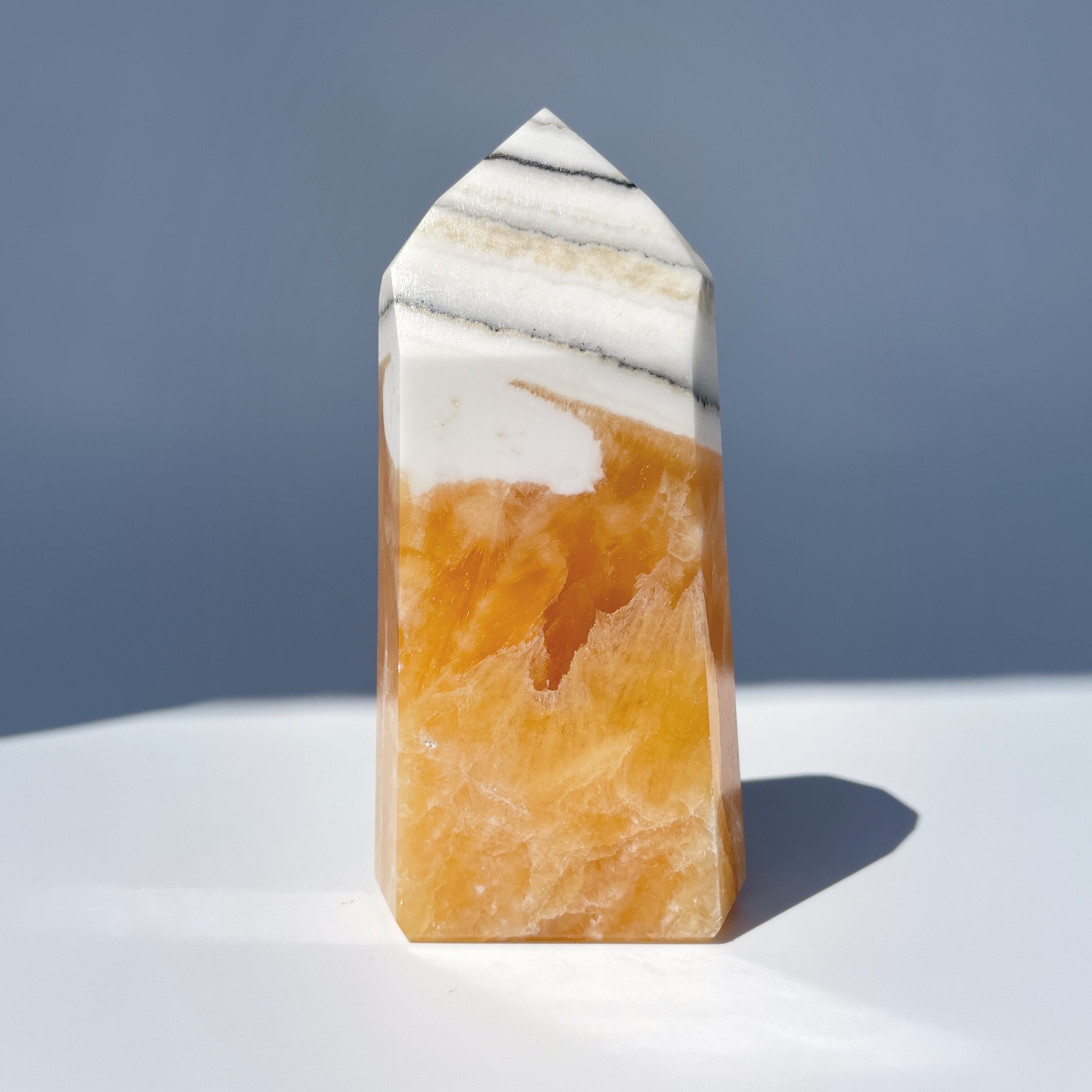 オレンジカルサイト タワー型07◇ Orange Calcite ◇天然石・鉱物