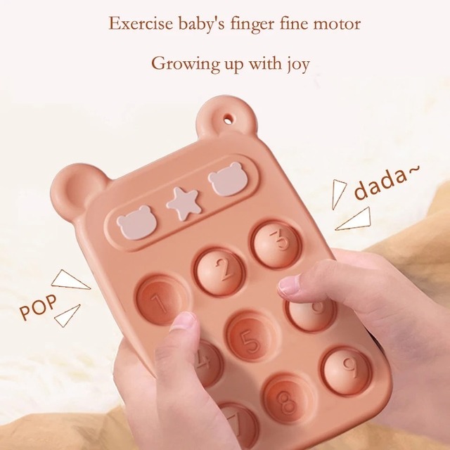 pop up phone toy｜ベビートイ 歯固め 携帯 リモコン シリコン 女の子 男の子 ベビー キッズ