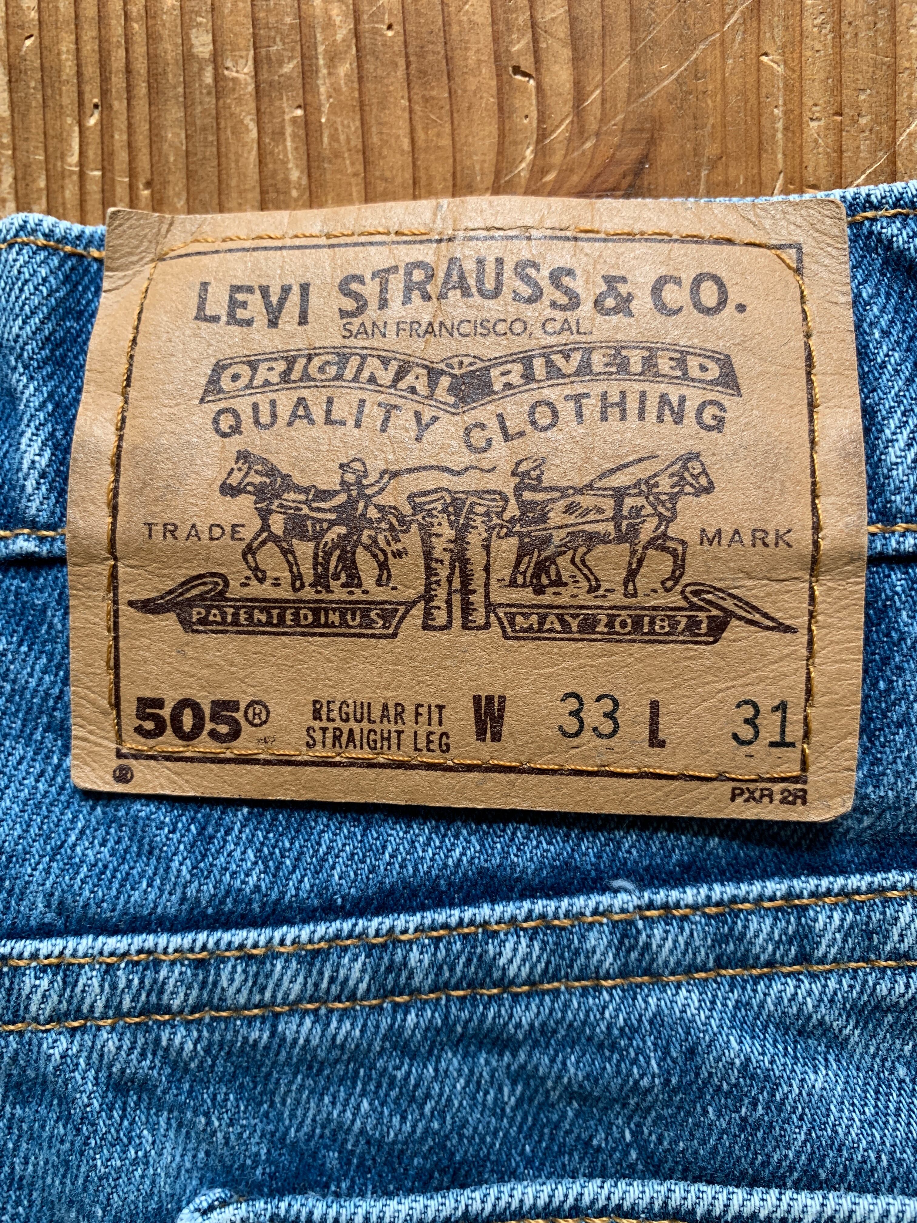 80's Levi's 505 デニムパンツ 良色落ち 表記(33x31) USA製