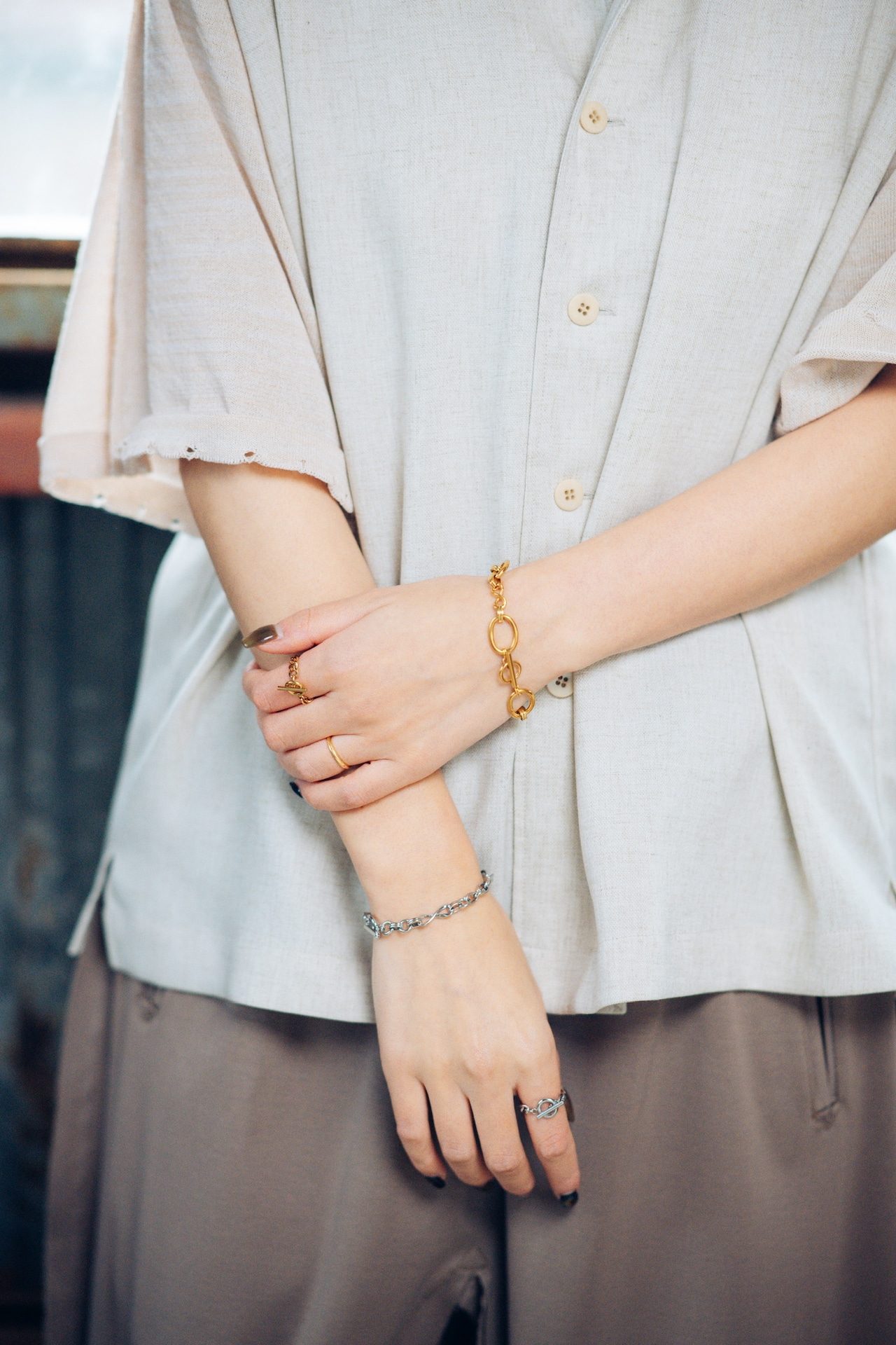 『繋がりの軌道』 orbit chain bracelet