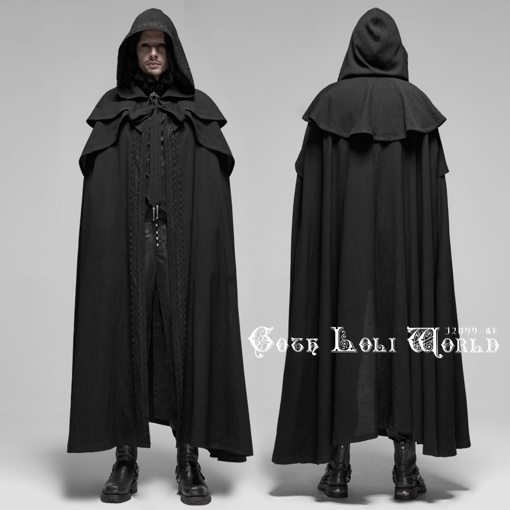即納/送料無料】WY-1177DPM-BK シフォンフーディロングクローク 即納/送料無料】WY-1177DPM-BK シフォンフーディロングクローク