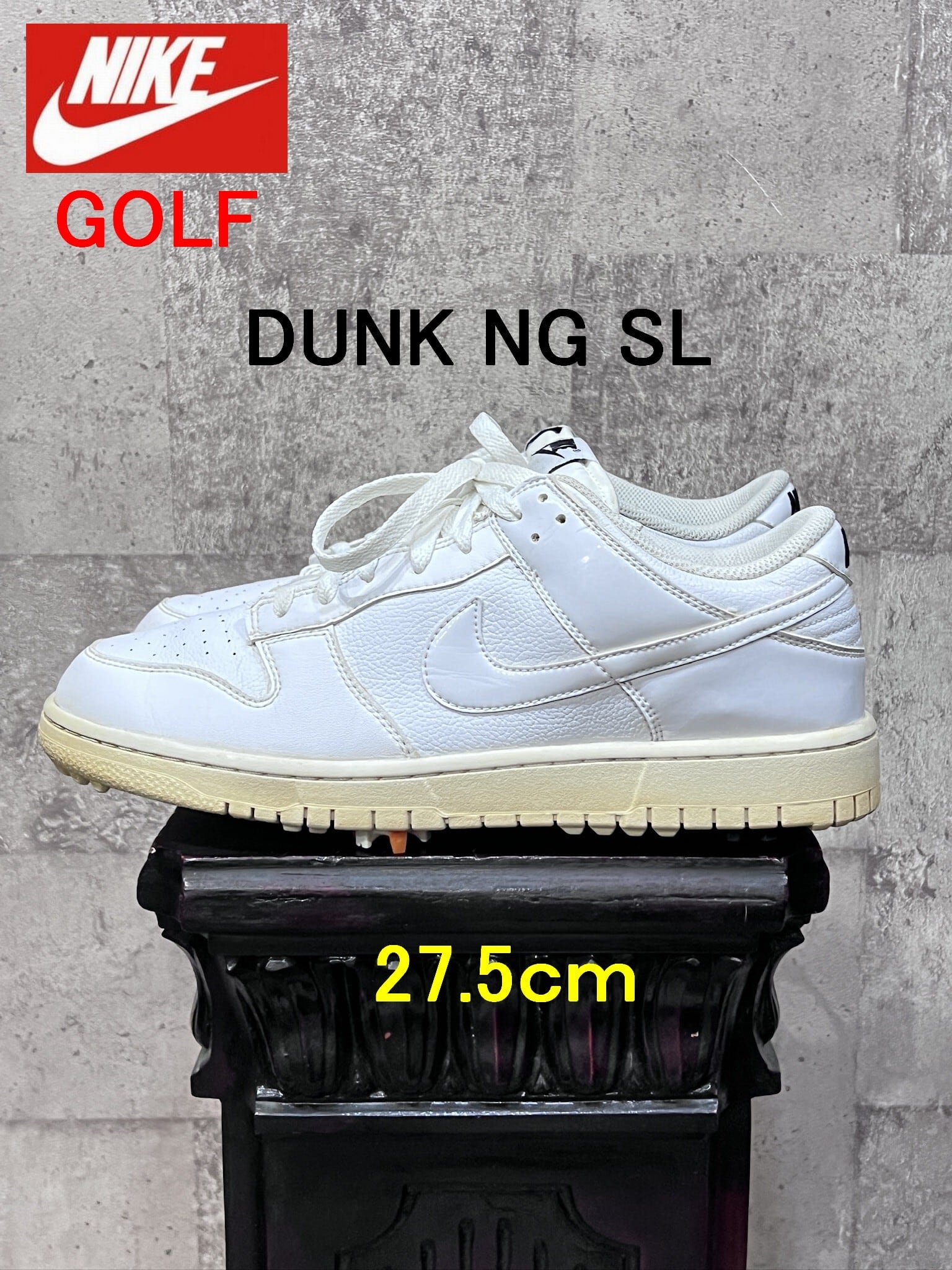 訳アリ】 ナイキ ゴルフシューズ DUNK NG SL 27.5cm ホワイト NIKE