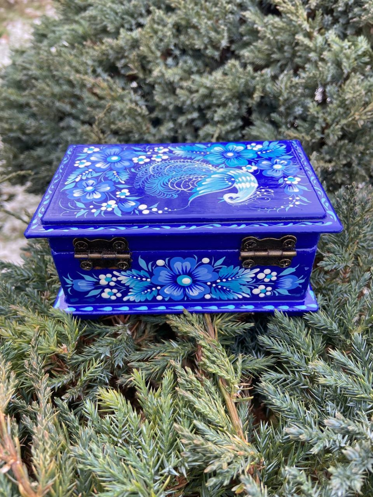 ペトリキウカ塗り　ジュエリーボックス 11cm（ティモシェンコ作）ウクライナ製 - 6