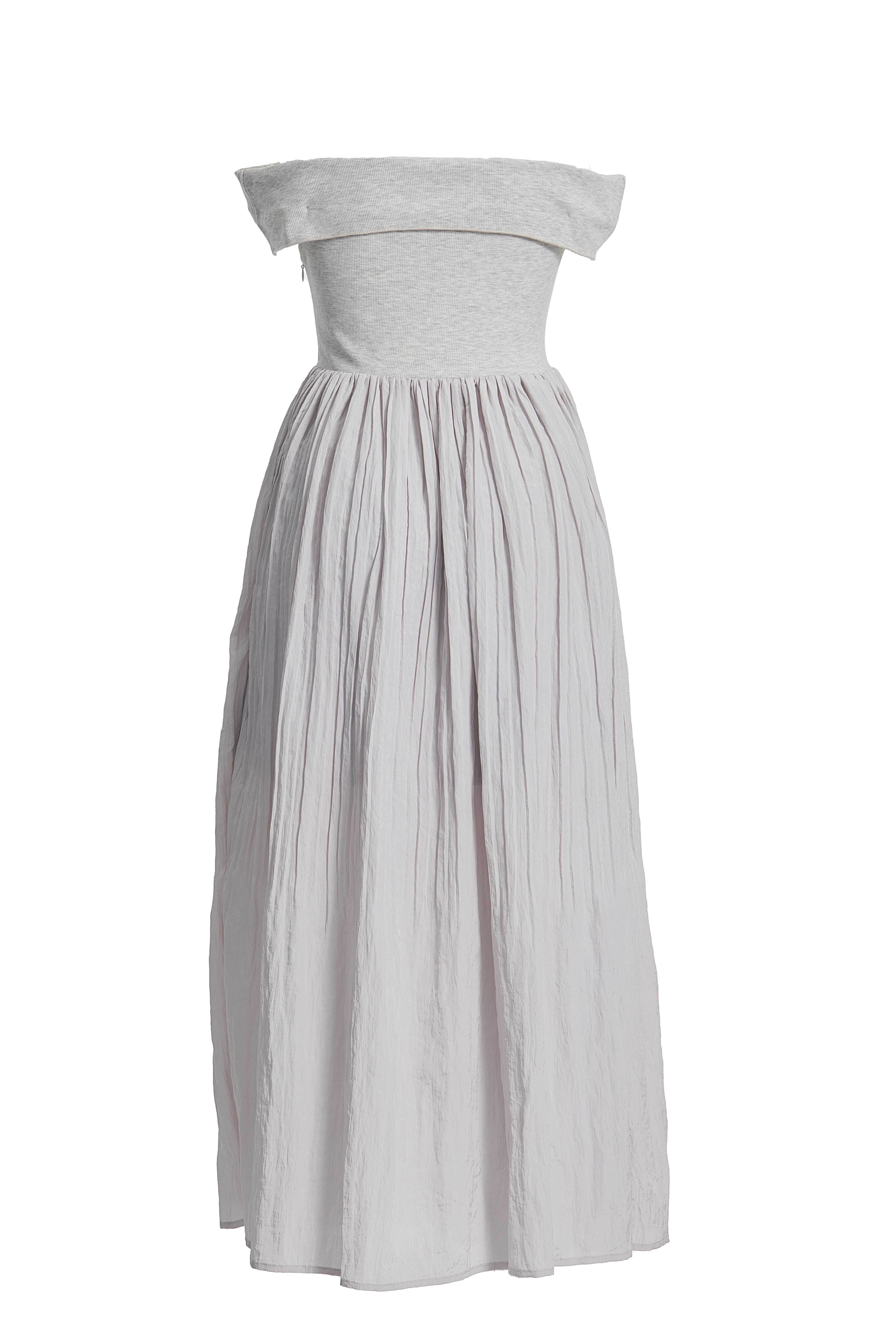 Crayme Off Shoulder Pleats Dress