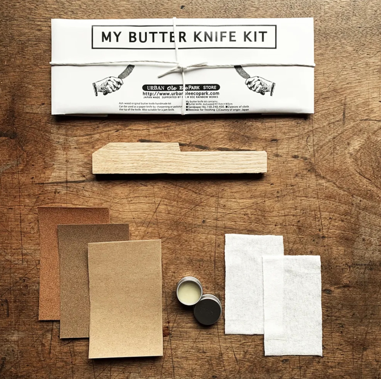 バターナイフを手作りできるキット BUTTER KNIFE WHITTLING DIY KIT