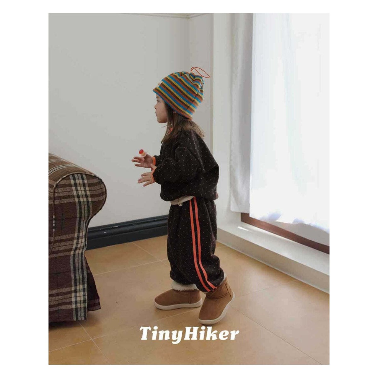 【取寄】Tiny Hiker プチドットフリースパンツ｜冬服｜韓国子供服